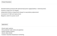 Capteur de température sans fil NB-IoT MEOKON MD-S273T, thermomètre numérique à faible consommation d'énergie alimenté par batterie, transmetteur