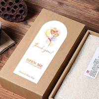 Autocollant d'étanchéité personnalisé avec logo, en papier couché imprimé UV, étiquette adhésive en forme de U pour boîte d'expédition