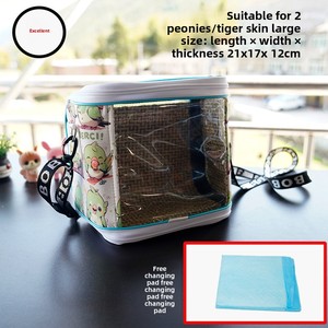 Sac de transport portable toutes saisons pour <span class=keywords><strong>perroquet</strong></span>, respirant, à bandoulière, motif peau de tigre Xuanfeng, cage à oiseaux pivoine, tapis rafraîchissant transparent visible - Product Image 1