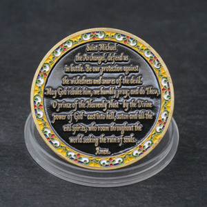FULL COLORFUL SAINT Michel l'Archange Coin Challenge Coin - Product Image 2