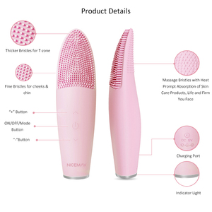 Mini Electronic Soft Silicone Hot Sale Portable Mini Skin Care Massage <b>Face</b> Cleansing <b>Brushes</b> <b>Face</b> <b>Cleaning</b> <b>Brush</b> Facial <b>Brush</b> - Product Image 2