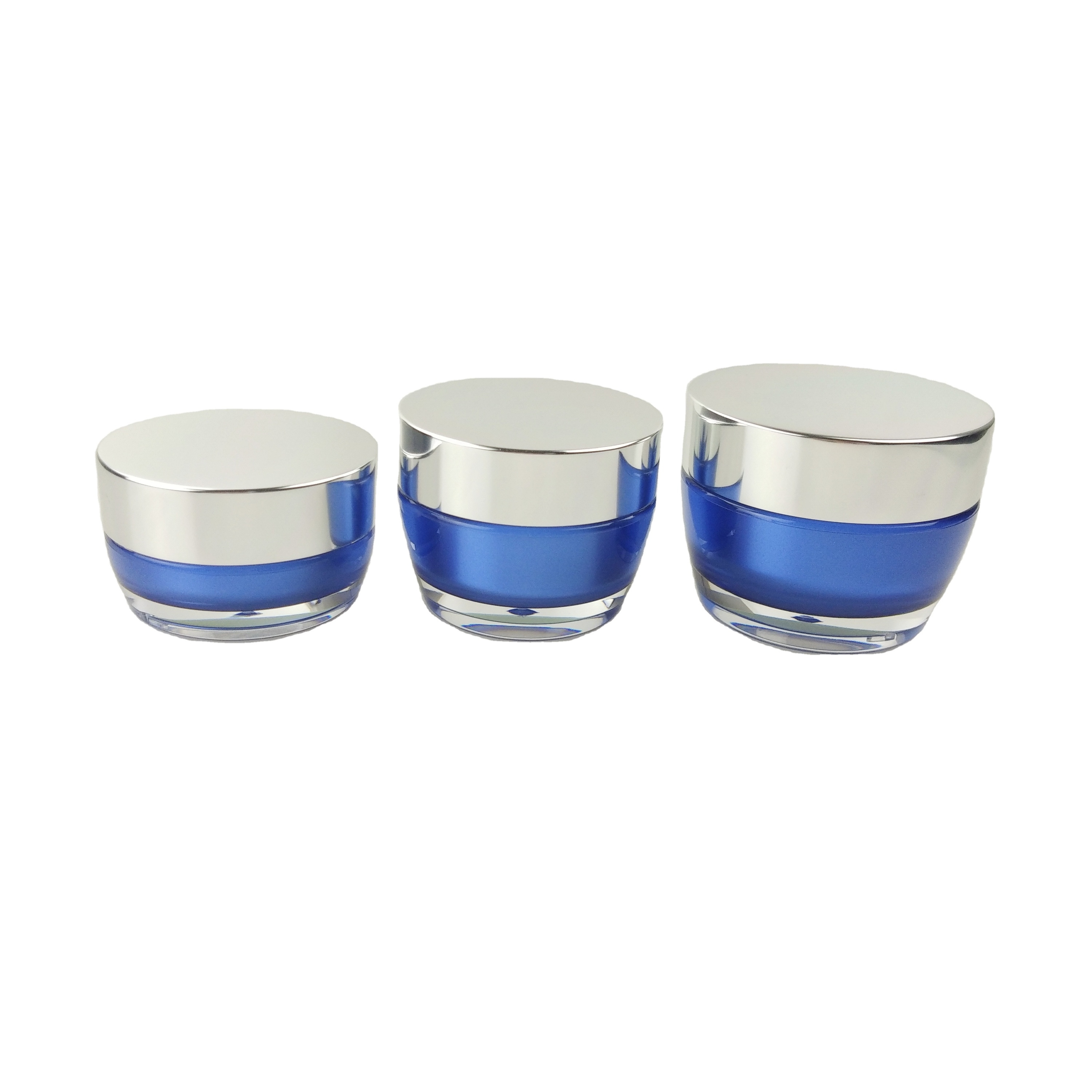 High-grade mushroom shape acrylic empty cream jar with aluminum cap 15g 30g 50g