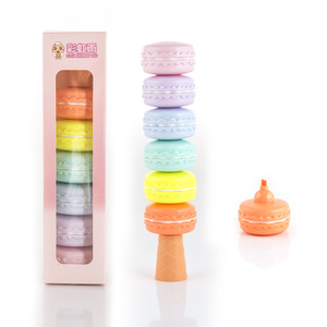 Wholesale <strong>Factory</strong> Macaroon Shape Cheap Price Colorful Child Mini Highlighter <strong>Marker</strong> Pen - Product Image 1