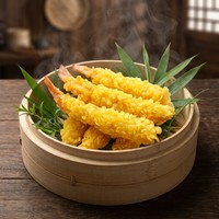Bocadillo de camarones crujientes con pan de maíz congelado, listo para freír, para freír en aire o hornear en horno, para cadenas de comida rápida y menús infantiles