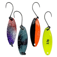 Vente en gros de leurres Luya métalliques durs, avec paillettes effet écailles de dragon et bouche de cheval, finition électrolytique, pour la pêche en eau salée et la pêche au brochet