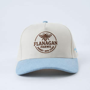 Gorras de béisbol de 5 paneles, tela de algodón, logotipo bordado, sombrero deportivo estructurado, ala curva - Product Image 2