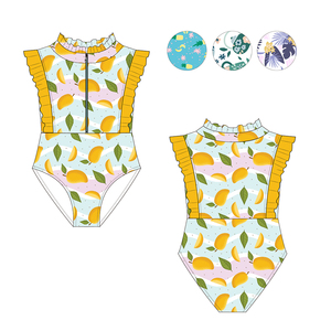 <span class=keywords><strong>Maillot</strong></span> <span class=keywords><strong>de</strong></span> <span class=keywords><strong>bain</strong></span> une pièce pour filles, personnalisé OEM ODM, avec fermeture éclair, manches courtes, séchage rapide, respirant, <span class=keywords><strong>anti</strong></span>-<span class=keywords><strong>UV</strong></span>, vente en gros - Product Image 2