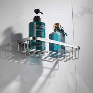 Estante de Ducha Metálico de Doble Nivel con Ganchos, Diseño Minimalista Rectangular Impermeable para Organizar Champú - Product Image 4