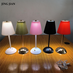 Gran oferta, lámpara de mesa decorativa para dormitorio de estudio moderno, atenuador táctil, brillo, lámpara de escritorio Led recargable inalámbrica - Product Image 1