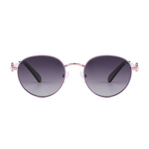 Gafas de Sol Ovaladas para Mujer, Montura Morada, Lentes Degradadas, 100% Protección UV, Estilo Moderno, Protección Solar para Adultos - Product Image 1
