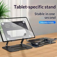 Support pour tablette et ordinateur portable, pliable, réglable en hauteur, plateforme de refroidissement en alliage, rotatif, cadre réglable en hauteur