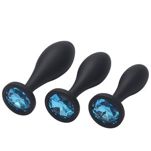 3 pz spina anale principiante 3 diverse dimensioni <span class=keywords><strong>Plug</strong></span> anale con diamante acrilico staccabile giocattolo del sesso femminile per uomini e donne coppie gioco - Product Image 1