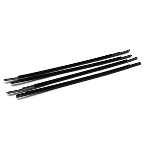 2007-2019 Mitsubishi Lancer CY CX CZ Outer Door Window Weather Strip Belt 4x | Black | Rubber | 1 Year Manufacturer Warranty | Waterproof | Clip-On | China