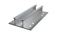 Rail de base solaire mini en aluminium anodisé sur mesure avec logo OEM pour accessoires de montage de panneaux photovoltaïques à joint debout
