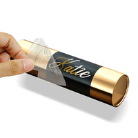 Tube de brillant à lèvres transparent personnalisé, imperméable, avec impression UV du logo de la marque, vente en gros, étiquette autocollante de transfert privée