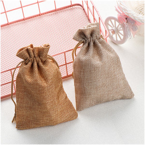 Custom Organic <strong>Hessian</strong> Sack <strong>Bag</strong> with Drawstring - Product Image 2