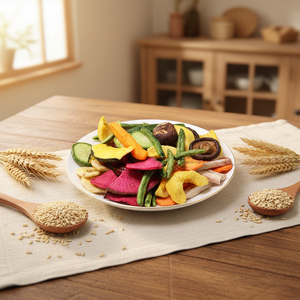 Collation <span class=keywords><strong>en</strong></span> boîte de chips de fruits <span class=keywords><strong>et</strong></span> légumes mélangés certifiées HALAL KOSHER, végétaliennes, 8 sortes, texture dure <span class=keywords><strong>et</strong></span> croustillante - Product Image 3