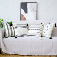 Tufté canapé bohème jeter taie d'oreiller nordique vente chaude brodé géométrique maison décorative Boho housse de coussin