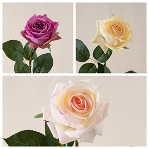 ดอกกุหลาบประดิษฐ์ CallaFloral สีชมพู สีม่วง สีขาว สำหรับตกแต่งงานแต่งงาน เป็นมิตรกับสิ่งแวดล้อม จัดในแจกันผ้าทอ - Product Image 3