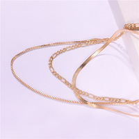 Colliers superposés en acier titane étanche pour femmes, bijoux cadeaux, collier ras-du-cou plaqué or à chevrons tendance