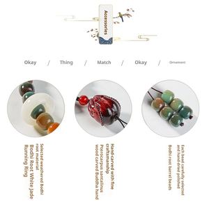 Dunhuang Charcoal Burning 108 Bodhi Pulseras Unisex Diseño de mano Bodhi Beads Trendy Literary Play Pulseras al por mayor - Product Image 4