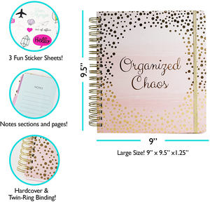 Agenda LABON 2026-2027 Organized Chaos, Planner/Calendario Grande per 18 Mesi, Planner Votum per Lavoro o Casa con Pianificazione Mensile - Product Image 6