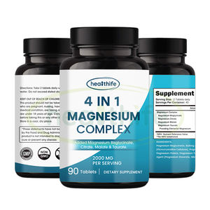 مكملات غذائية بعلامة تجارية خاصة 4 في 1 أقراص مركب المغنيسيوم جليسينات مغنيسيوم بيسجليسينات سيترات مالات تورات - Product Image 1