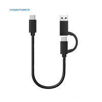 Câble de charge et de données USB-A vers USB-C mâle 2-en-1 PD60W 3A à 5 cœurs