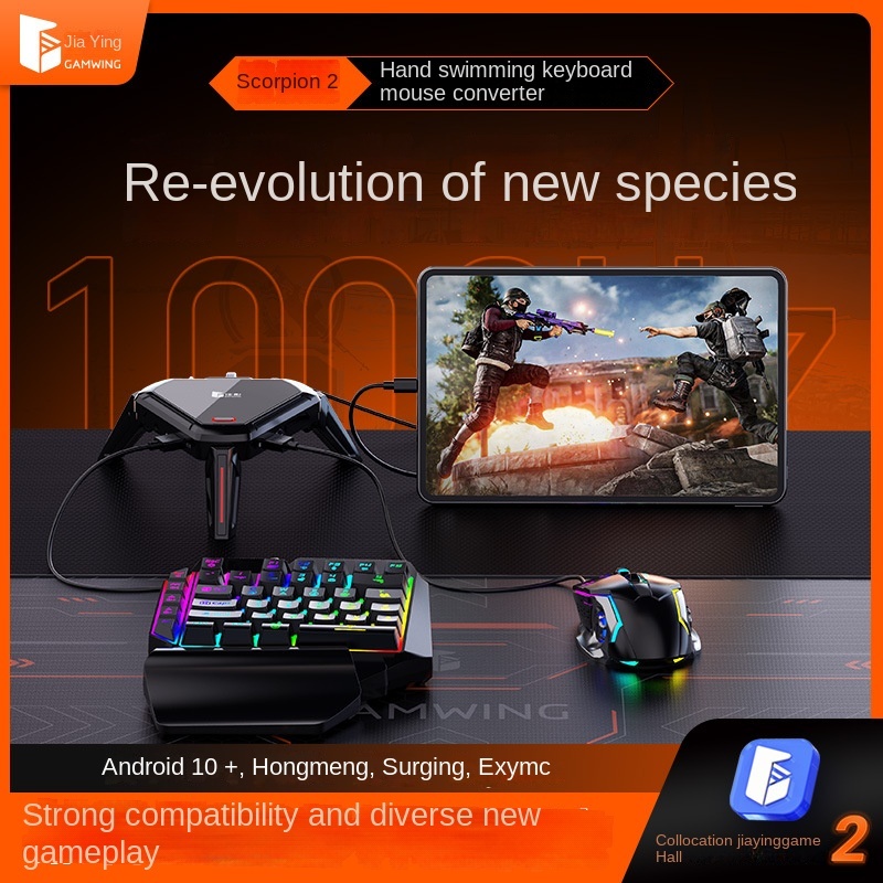 Gamwing Moxie2 Pro Keyboard Mouse Converter for PUBG FPS, Mobile
