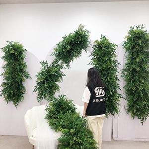 SMOOTH <b>Artificial</b> Flowers <b>Greenery</b> Wedding Backdrop Table Flower Row Silk Table Arrangements Green <b>Plants</b> Runner - Product Image 1