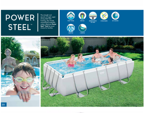 Bestway 56629 hình chữ nhật trên mặt đất khung thép hồ bơi điện thép hồ bơi - Product Image 6