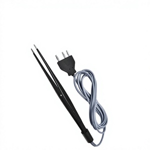 Pinces chirurgicales monopôlaire à commande manuelle en acier inoxydable, câble fixe, 24 cm, pointe de 1,5 mm, réutilisables, autoclavables - Product Image 1