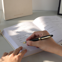 Journal avec boîte à stylo impression personnalisée lin gratitude soins personnels bien-être gratitude santé mentale objectif quotidien planificateur financier