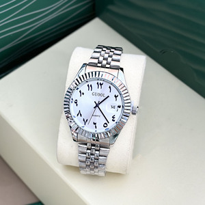Reloj Automático de Estilo Ejecutivo con Bisel Estriado, Cristal de Zafiro, Ventana de Fecha, Brazalete de Acero Inoxidable, Reloj para Hombre - Product Image 6