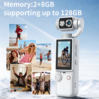 Cámara Digital 4K de Bolsillo Mini para Vlogging con Pantalla Táctil IPS de 2.0" y 180° °   Lente Dual Giratoria con Enfoque Automático y Seguimiento Facial OEM ODM