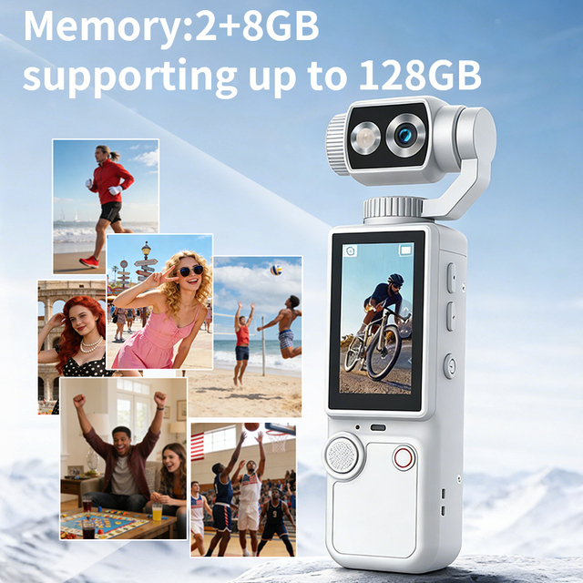 Digital Camera 4K Pocket Mini Vlogging 2.0" IPS Touch Screen 180° Rotating Dual Lens Auto Focus Face Tracking OEM ODM