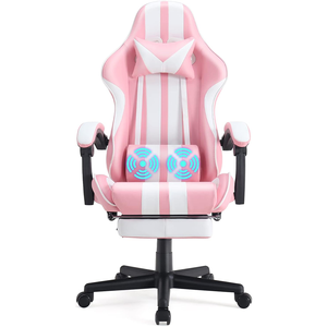 Chaise de <span class=keywords><strong>bureau</strong></span> OEM personnalisée, réglable en hauteur, pivotante à 360°, en cuir, inclinable, ergonomique, pour PC, chaise de jeu avec repose-pieds - Product Image 3