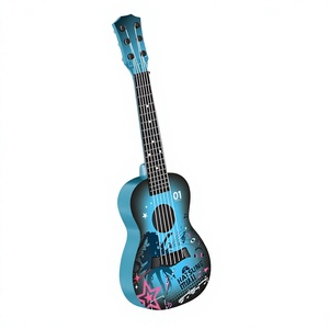 <span class=keywords><strong>Guitare</strong></span> <span class=keywords><strong>acoustique</strong></span> 6 cordes pour enfants, design visuel apaisant, finition ton foncé, silhouette élégante - Product Image 1