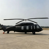 Maquette publicitaire d'hélicoptère Black Hawk gonflable étanche à l'échelle 1:1 en PVC/tissu Oxford personnalisable – Garantie 1 an