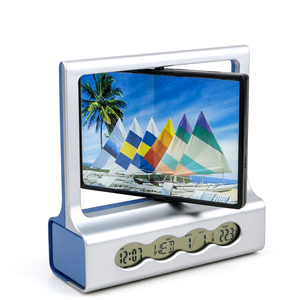 KH-CL050 Lịch Nhiệt Độ Hiển Thị Hình Ảnh Khung Đồng Hồ Kỹ Thuật Số Với Luân Phiên Hai-Side Photoframe - Product Image 1