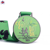 Fabricant de médailles de sport en or personnalisé Longzhiyu médaille de demi-marathon personnalisée médaille de course 5k en métal personnalisé avec ruban