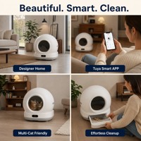 Litière automatique intelligente Tuya pour chat, contrôle à distance par application, contrôle des odeurs, toilette pour animaux de compagnie, certifiée FCC pour chats d'intérieur