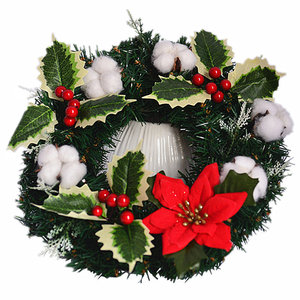 20/30/40cm fatti a mano di natale corona di natale di festa ghirlanda simulazione di natale <span class=keywords><strong>albero</strong></span> di natale decorazione di festa di nozze corona - Product Image 4