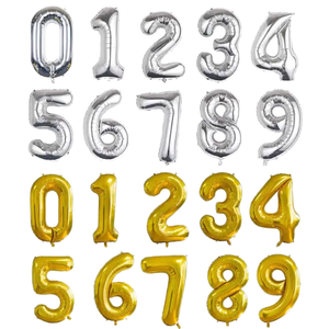 Nuovo Arrivo Palloncino in Foil a Numero Singolo da 18 Pollici di Alta Qualità per Decorazioni di <span class=keywords><strong>Compleanno</strong></span> e Anniversario per Bambini, Gonfiabile all'Elio per Feste - Product Image 1
