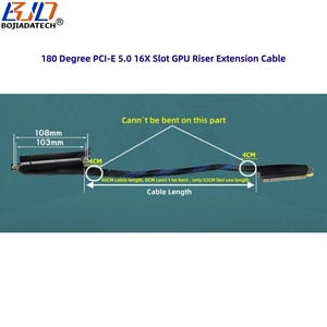 180 derece GEN5 PCI-E 5.0 16X X16 AI sunucu <span class=keywords><strong>GPU</strong></span> yükseltici kablo 0.4M 0.5M 06M 0.8M için RTX5090 AMD9070XT A100 H100 grafik kartı - Product Image 6