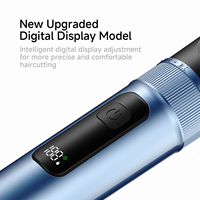 Tondeuse à cheveux pour hommes, moteur puissant, lame en acier inoxydable, alimentation par batterie USB, lame réglable, écran LED