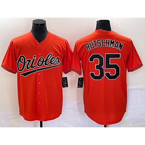 Bordado Personalizado al por Mayor de los <span class=keywords><strong>Orioles</strong></span> de Baltimore # 2 # 35 Camiseta de béisbol de malla de poliéster unisex para adultos en stock con estampado del logotipo frontal - Product Image 4