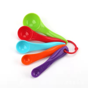 5 <b>Pcs</b>/set Cheap Price Colorful Baking Plastic <b>Mini</b> Powder Powder Measuring Cups and Spoon Set - Product Image 5