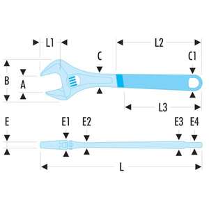 FACOM - 113A.6CG 113A.CG-Clés à molette à gaine chromée-EAN 3148517037267 CLÉS RÉGLABLES - Product Image 3