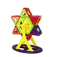 Wellbbplay 128 Piezas de Bloques de Construcción Magnéticos Huecos, Rompecabezas de Construcción 3D, Juguete Educativo